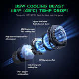 Black Shark Magnetic Phone Cooler 5 Pro 18 Addressable RGB LEDs Detachable Grip APP-Controlled Thermostatic Cooling Fan for iPhone MagSafe/Android/iPad Gaming/Streaming/Photography Mobile Cooling Fan Black Shark 