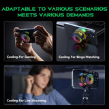 Black Shark RGB FunCooler 5 Magnetic Cell Phone Cooler for iPhone Magnetic Series/Android/Tablet/iPad Mobile Cooling Fan Black Shark 