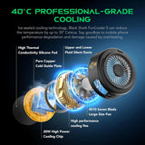 Black Shark RGB FunCooler 5 Magnetic Cell Phone Cooler for iPhone Magnetic Series/Android/Tablet/iPad Mobile Cooling Fan Black Shark 