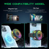 Black Shark RGB FunCooler 5 Magnetic Cell Phone Cooler for iPhone Magnetic Series/Android/Tablet/iPad Mobile Cooling Fan Black Shark 