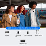 BOYA BOYALINK 3 Wireless Lavalier Microphone for iPhone/Android/Camera/PC/Tablets,AI Noise Cancellation,48kHz/24Bit Studio Sound,APP Control,984ft 30h Battery with Charging Case for Vlogging Interview Wireless Microphone BOYA 