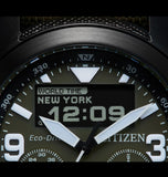 CITIZEN Promaster Men's Eco-Drive Solar Analogue / Digital Watch JV1005-02W With Nylon Strap Watches CITIZEN 
