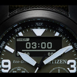 CITIZEN Promaster Men's Eco-Drive Solar Analogue / Digital Watch JV1005-02W With Nylon Strap Watches CITIZEN 