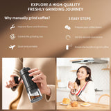 CLITON Portable Coffee Mill Outdoor Manual Coffee Grinder With Adjustable Settings Coffee Grinder CLITON 