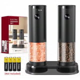 CLITON Stainless Steel Electric Salt and Pepper Grinder Pepper Grinder CLITON Black 