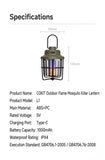 COKIT Outdoor Flame Mosquito Killer Lantern Mosquito killer Lamp Cokit 