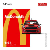 Cool Car 1:64 Mini Cooper/ Beetle Regular/ Volkswagen T1 with McDonald's Livery Toy Car Cool Car 