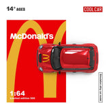 Cool Car 1:64 Mini Cooper/ Beetle Regular/ Volkswagen T1 with McDonald's Livery Toy Car Cool Car 