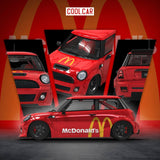 Cool Car 1:64 Mini Cooper/ Beetle Regular/ Volkswagen T1 with McDonald's Livery Toy Car Cool Car 