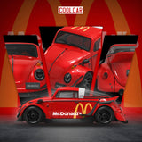 Cool Car 1:64 Mini Cooper/ Beetle Regular/ Volkswagen T1 with McDonald's Livery Toy Car Cool Car 