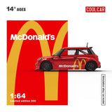 Cool Car 1:64 Mini Cooper/ Beetle Regular/ Volkswagen T1 with McDonald's Livery Toy Car Cool Car 