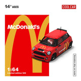Cool Car 1:64 Mini Cooper/ Beetle Regular/ Volkswagen T1 with McDonald's Livery Toy Car Cool Car Mini Cooper 