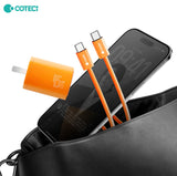 COTECi PD 45W GaN Fast Charging Adapter Charger Kit 1 m USB C to C Data Cable For Iphone 17 Series Orange Charger and Data Cable COTECi 