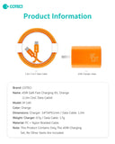 COTECi PD 45W GaN Fast Charging Adapter Charger Kit 1 m USB C to C Data Cable For Iphone 17 Series Orange Charger and Data Cable COTECi 