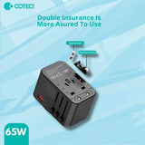 COTECi Travel adapter 65w GaN Universal charger Travel Charger COTECi 