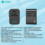 COTECi Travel adapter 65w GaN Universal charger Travel Charger COTECi 