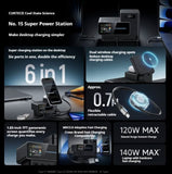 CUKTECH 6-in-1 Super Power Station 140W Gallium Nitride Charger with Expansion Cable Compatible with Magnetic Charging Station Charging Station CUKTECH 