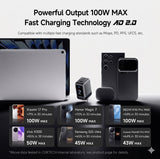Cuktech 6 Ultra AD653U Charger – 3 USB-C ports x2 + USB-A, PD 3.0 / QC 4.0 / PPS fast charging, 100W Charger CUKTECH 