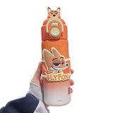 Disney Zootopia Animal Cartoon 710ml Large Capacity Vacuum Flask & Thermos With Lid and Straw Design for Travel Thermos Disney Judy 