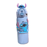 Disney Zootopia Animal Cartoon 710ml Large Capacity Vacuum Flask & Thermos With Lid and Straw Design for Travel Thermos Disney Stitch Blue 