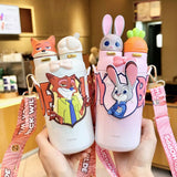 Disney Zootopia Judy Nick Themed Double-Walled Insulated Water Bottle 550ml Thermos Disney 