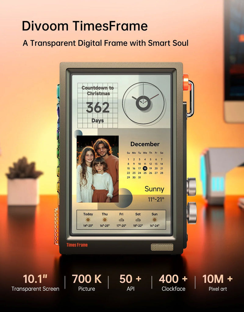 Divoom Times Frame 10.1'' Gaming Screen WiFi Smart HD Pixel Display ...