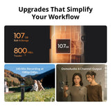DJI Osmo Pocket 4, CMOS & 4K/240fps, 14-Stop Dynamic Range, 10-bit D-Log, 2×Lossless Zoom, 107GB Built-In Storage & 800MB/s Transfer Gimbal Camera DJI 