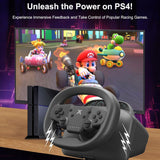 DOYO Wireless Gaming Steering Wheel with Pedals, Multi-Platform Racing Wheel Compatible for Nintendo Switch/PC/PS4/PS3/iOS and Android Phones Game Racing Steering Wheel Pedal Doyo 