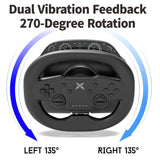 DOYO Wireless Gaming Steering Wheel with Pedals, Multi-Platform Racing Wheel Compatible for Nintendo Switch/PC/PS4/PS3/iOS and Android Phones Game Racing Steering Wheel Pedal Doyo 