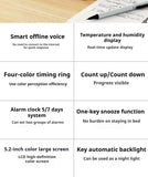 DUKA MT3 Multi-functional Clock Alarm Clock Temperature and Humidity Meter Indoor Learning Timer Home Car Digital Desktop Alarm Clock DUKA 