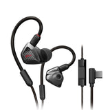 Edifier GM550 Warhawk Type-C Wired Gaming Headphones, In-Ear HiFi Grade, Ear-Hook, High-Fidelity, Dedicated for Mobile Music and Esports Wired Earbuds EDIFIER Black 
