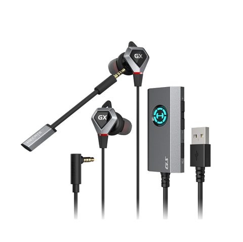Edifier HECATE GX04 Sound Card Edition In-Ear Gaming Headset 7.1 External Sound Card for Esports, PUBG, Computer, Office, Meetings, Mobile, and Live Streaming Wired Earbuds EDIFIER 