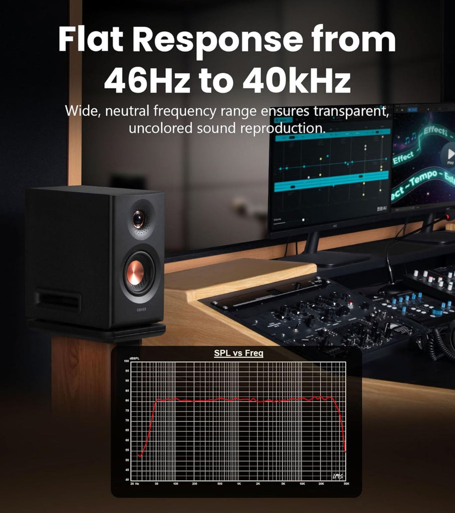 Edifier MR5BT Wireless Bluetooth Speaker, Active Monitor Speaker, HiFi ...