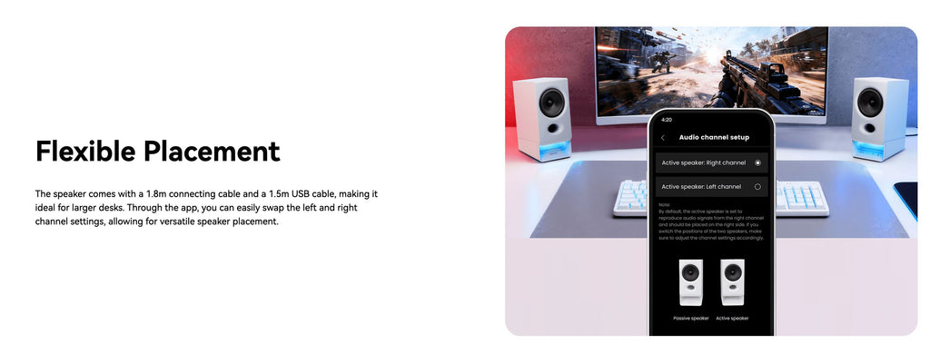 Edifier R20 Desktop 2.0 Bluetooth Speaker for Computers and Laptops ...