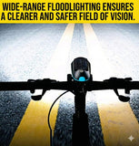 Forever Triple Solar + USB Charging Cycle Headlight Bicycle Headlight Flashlight Forever 