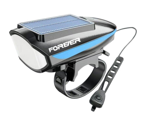 Forever Triple Solar + USB Charging Cycle Headlight Bicycle Headlight Flashlight Forever 