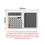 Furper 12-Digit Solar Calculator With LCD Writing Board Large LCD Display 12-Digit Calculator For School Office Calculator Furper 
