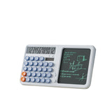 Furper 12-Digit Solar Calculator With LCD Writing Board Large LCD Display 12-Digit Calculator For School Office Calculator Furper Blue 