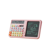 Furper 12-Digit Solar Calculator With LCD Writing Board Large LCD Display 12-Digit Calculator For School Office Calculator Furper Pink 