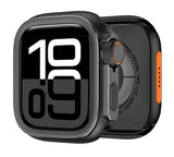 Furper 2 in 1 Metal Rugged Case Compatible with Apple Watch Series 10,9 & Ultra 2, Shockproof Protect Bumper Case with Back Cover Apple Watch Case Furper 45mm Black 