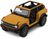 Furper 2021 Ford Bronco Wildtrak 1:18 Maisto Diecast Scale Model Car Toy Car Furper Yellow 