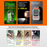 Furper 3-in-1 CO Gas Leak Detector Carbon Monoxide Sensor with Alarm Flashlight Portable Temp Humidity Meter for Home Indoor Use Air Detector Furper 