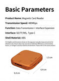 Furper 3-In-1 Magnetic High Speed Card Reader 480mbps Transmission Card Reader Furper 