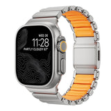 Furper Apple Watch Ultra Chain Straps 49mm, Twisted Rubber Titanium Band Apple Watch Band Furper Silver 