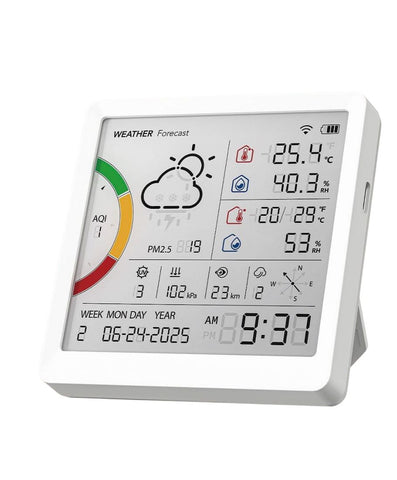 Furper AQ-TH Pro Thermometer & Hygrometer Wi-Fi Connectivity |PM2.5| Outdoor & Indoor Temperature| Humidity Level| AQL| Air Pressure| Wind Speed Digital Hygrometer Furper 