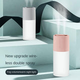 Furper Car Humidifier, Double-Port Spray, Air Purifier In The Car, Aromatherapy With Ambient Light Humidifier Furper 