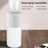 Furper Car Humidifier, Double-Port Spray, Air Purifier In The Car, Aromatherapy With Ambient Light Humidifier Furper 