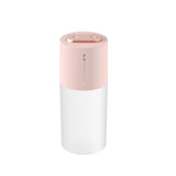 Furper Car Humidifier, Double-Port Spray, Air Purifier In The Car, Aromatherapy With Ambient Light Humidifier Furper Battery Version Pink 