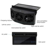 Furper CYDZSW Solar Car Exhaust Vehicle Ventilation Fan, Solar Power Air Vent Radiator Fan Car Exhaust Fan Furper 