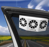 Furper CYDZSW Solar Car Exhaust Vehicle Ventilation Fan, Solar Power Air Vent Radiator Fan Car Exhaust Fan Furper 
